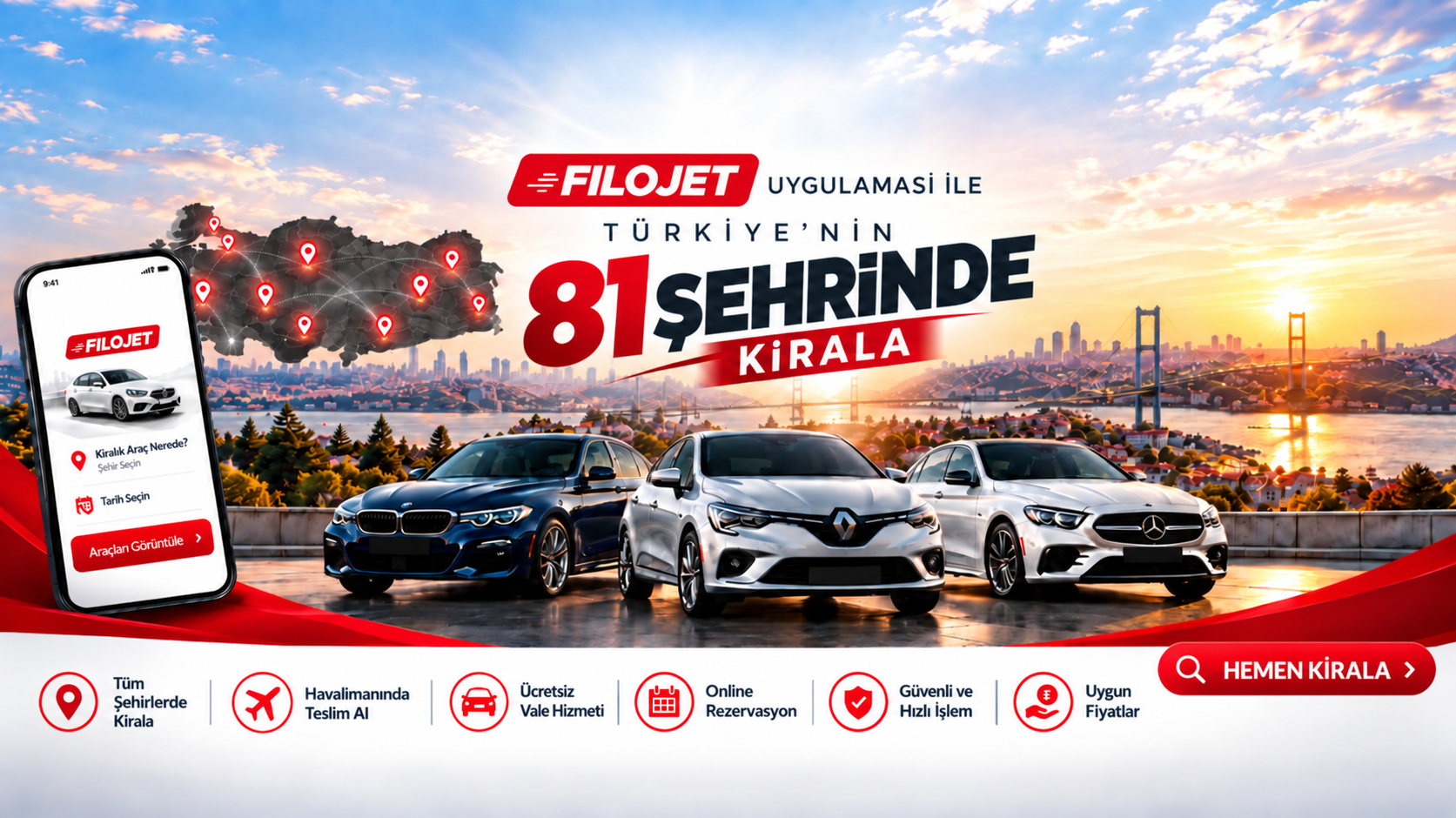 Türkiye’nin 81 Şehrinde Araç Kiralama Artık Daha Kolay
